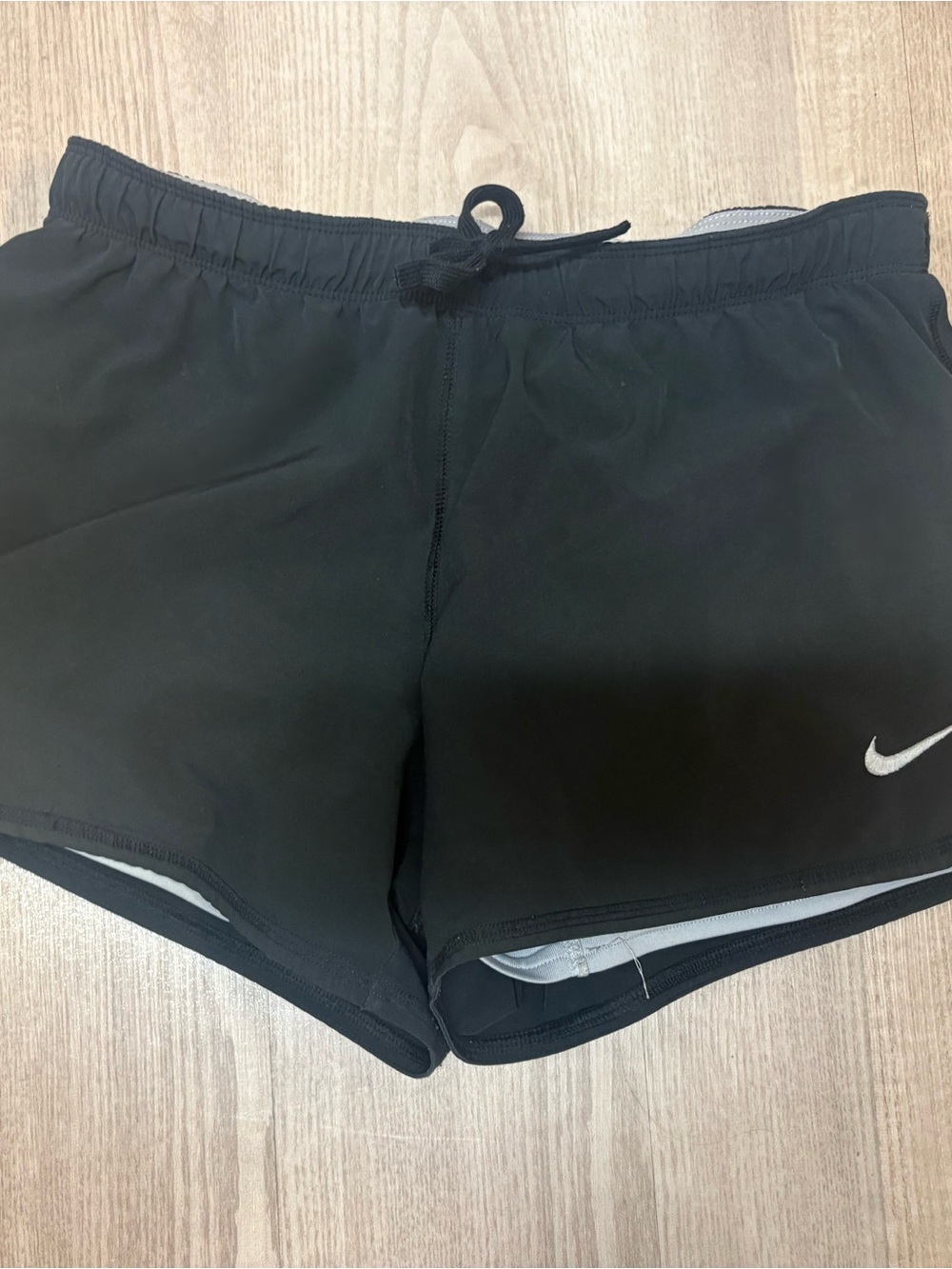 Nike Black Running Shorts with White Swoosh